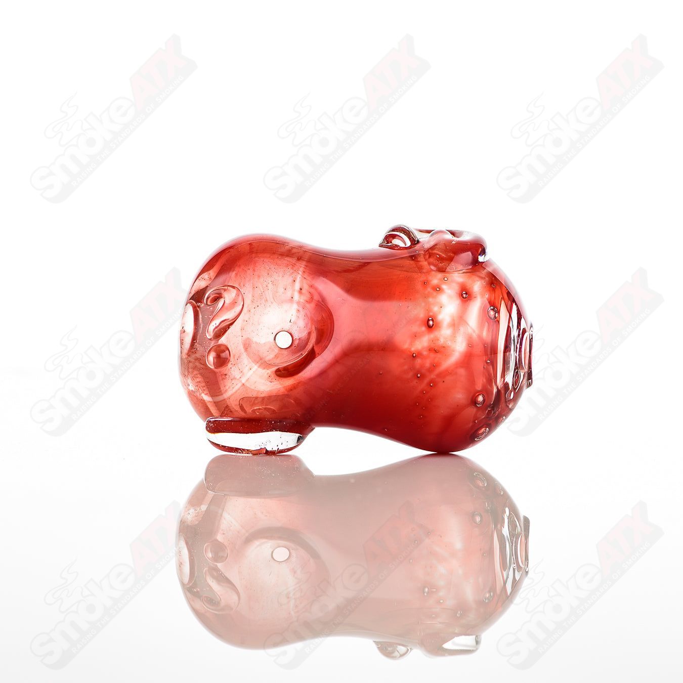 Glass pipe called #3 Bean Spoon by Nobody, featuring a clear glass design with a bean-shaped bowl and a long, slender stem.