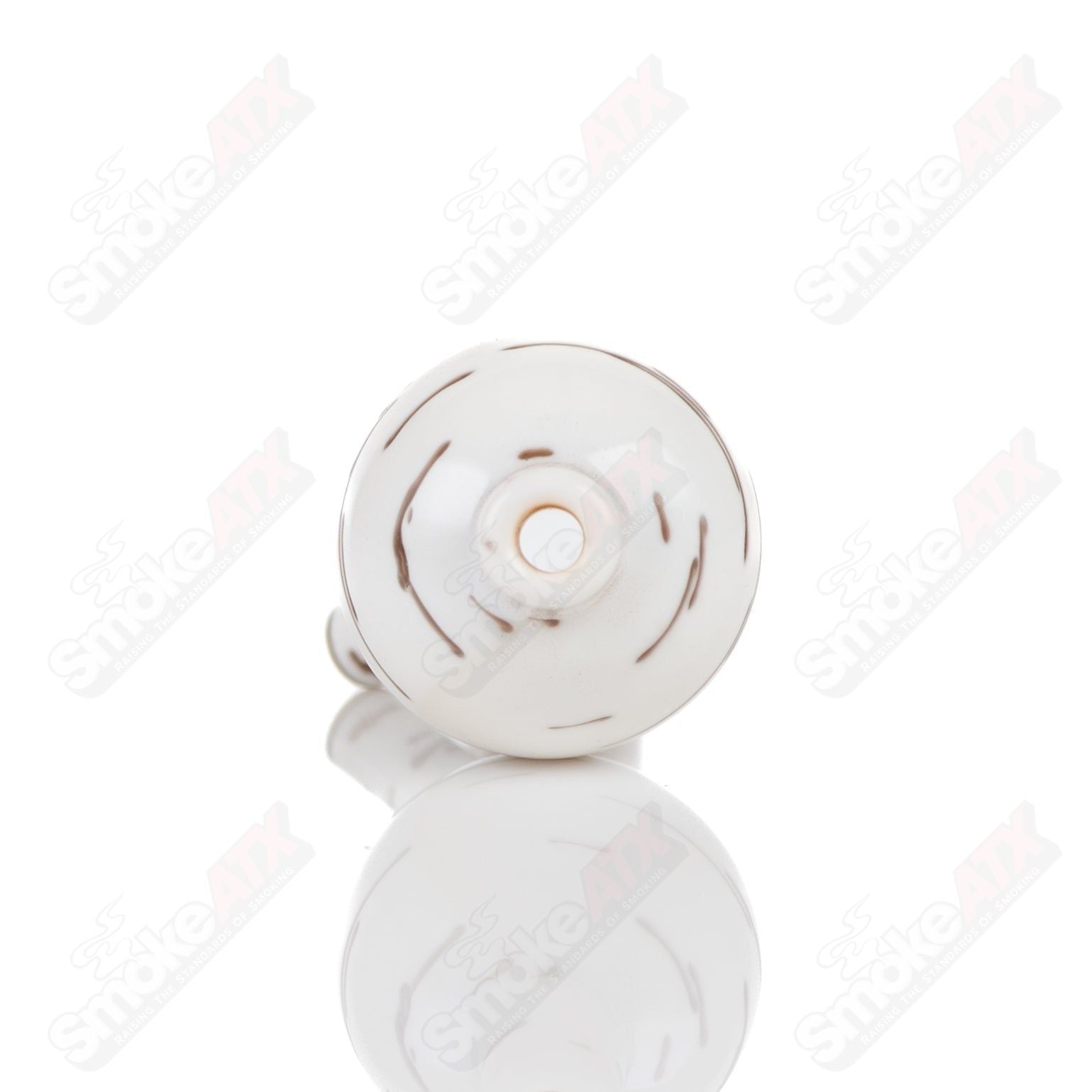 Foster Glass #3 Birch Carb Cap for Heady Glass, designed for concentrates, featuring a sleek, clear glass construction with a textured grip