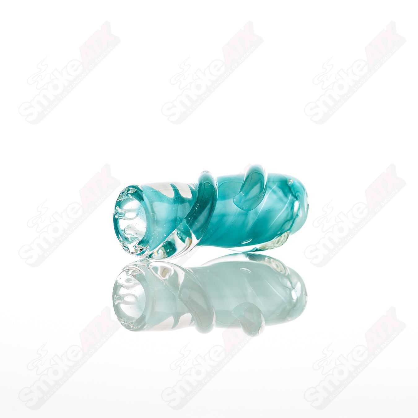 Large glass chillum by Nobody, with clear cylindrical design and smooth mouthpiece, made for convenient smoking experiences.