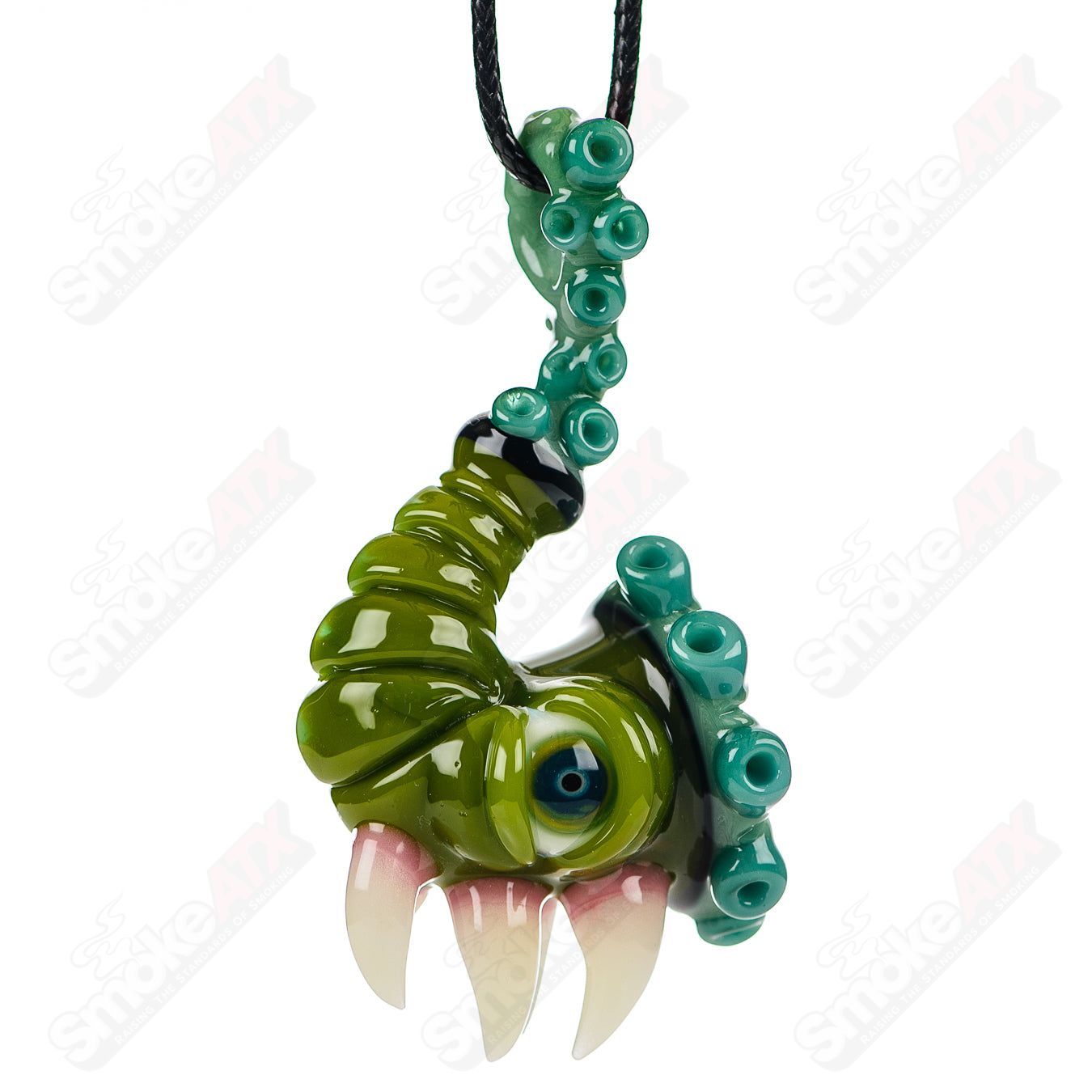 JMass Sherlock Pendant from SALT x JMass collection, a detailed heady glass pendant with intricate design.