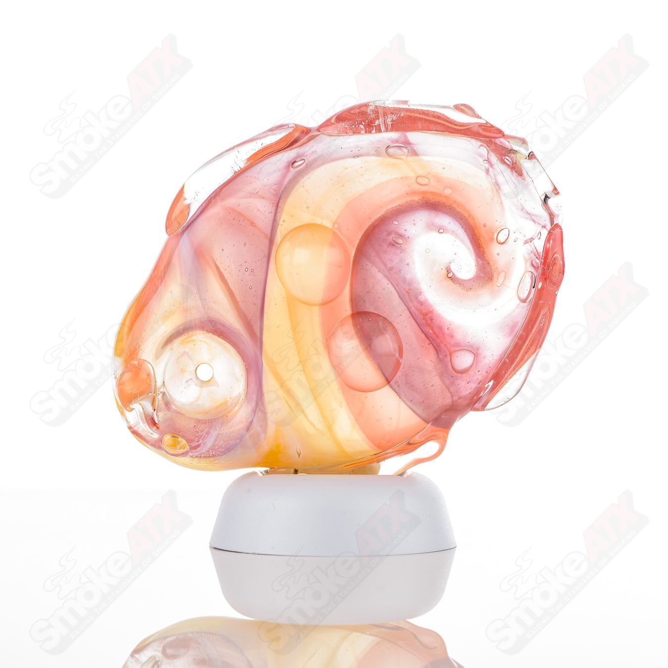 Glass pipe called #30 Goddess Pipe by Nobody, featuring a clear glass design with intricate goddess-inspired details.