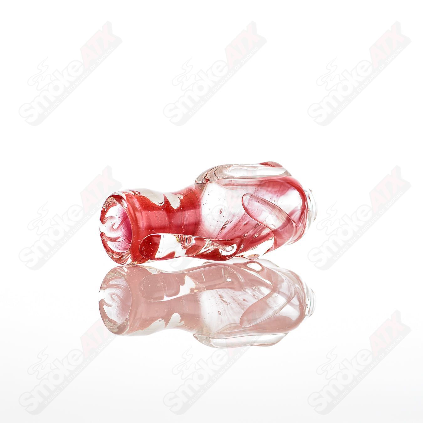 Large glass chillum by Nobody, clear and cylindrical with a smooth finish, designed for smoking use.