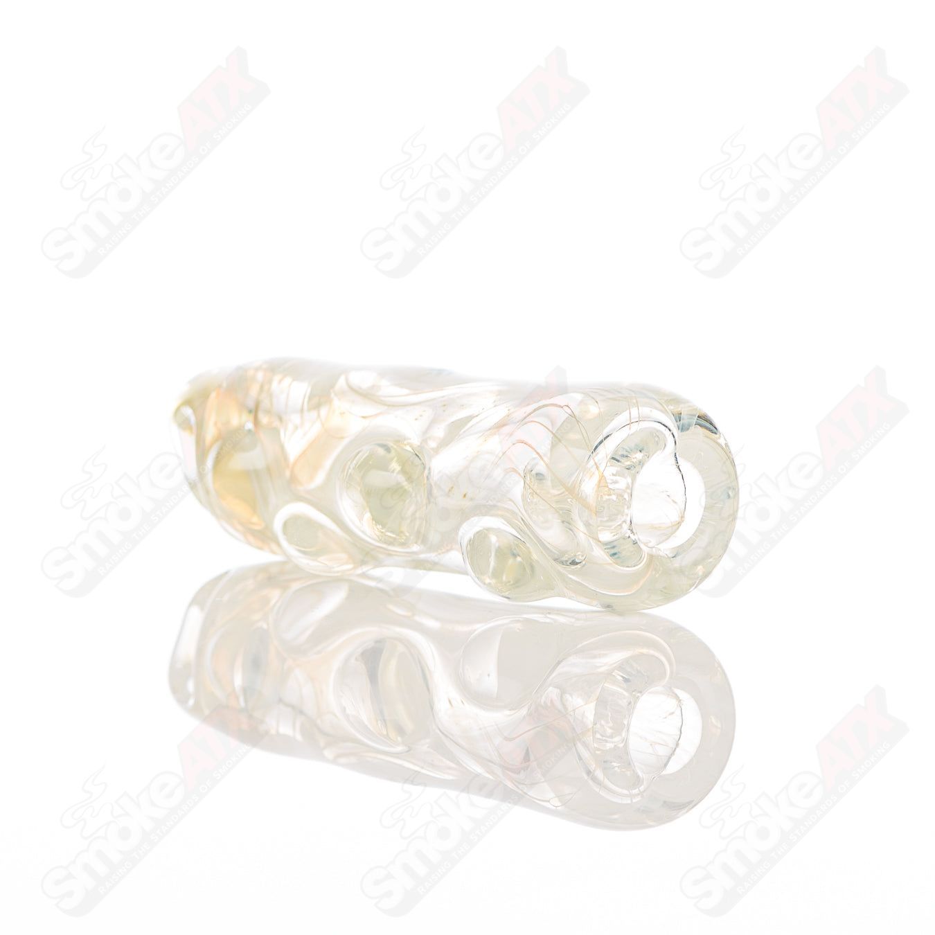 Texas Hot Glass 32 Taster Texas Hot Glass chillum glass pipe with clear design and compact shape.