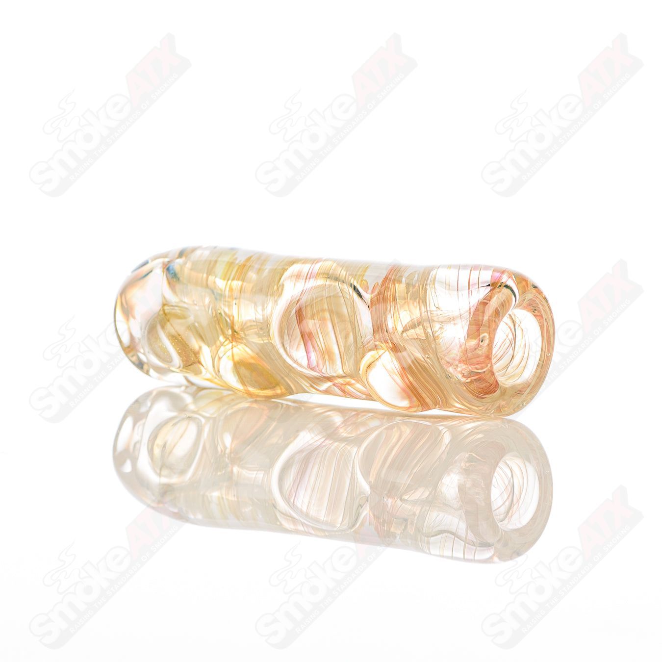 Texas Hot Glass 36 Taster Texas Hot Glass chillum glass pipe with clear design and compact shape for smoking enjoyment.