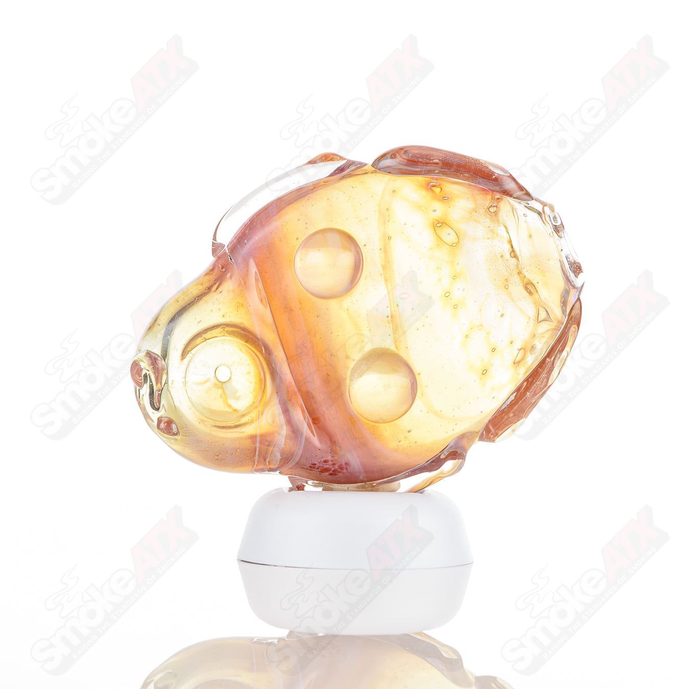 Glass pipe called Goddess Pipe by Nobody featuring a clear glass design with artistic goddess imagery.