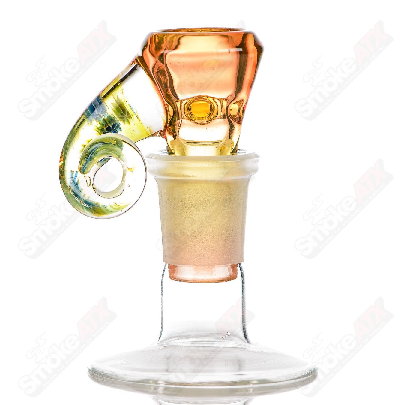 Terroir Heady Glass 18mm UV slide LE bowl in black T with Crunklestein design, 25mm size, showcasing vibrant UV-reactive features.