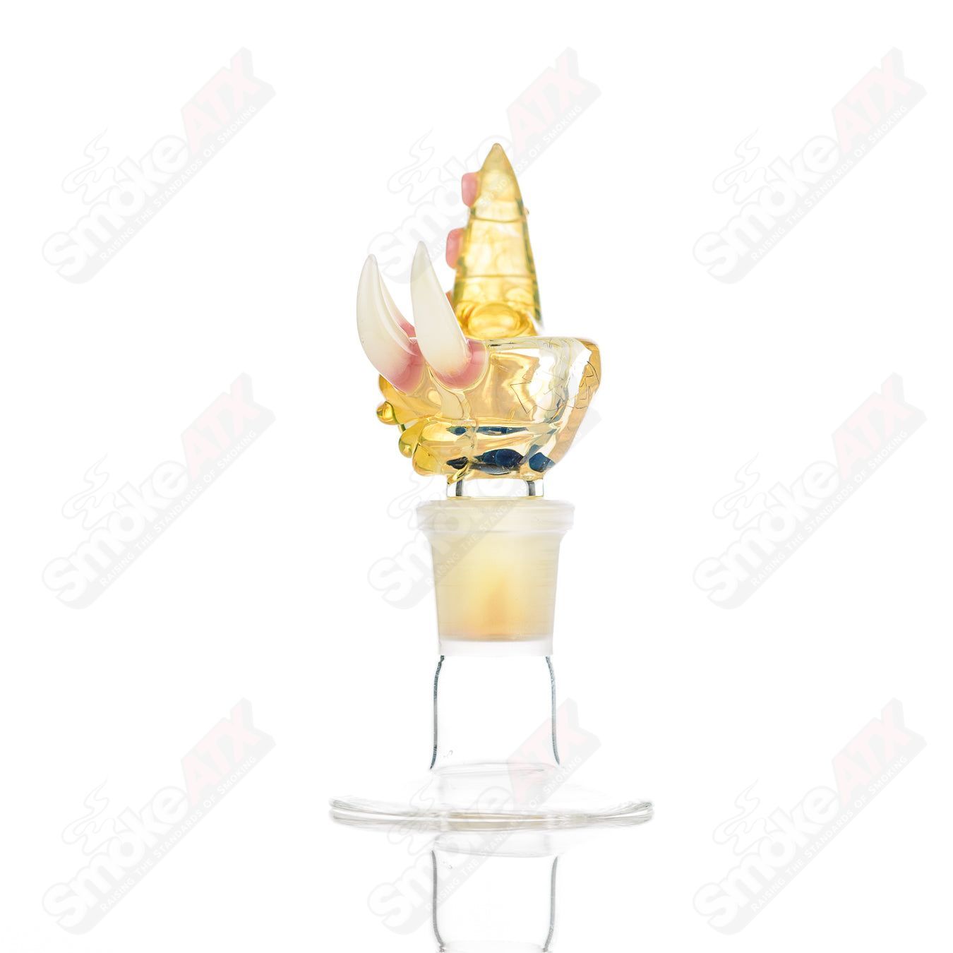 Salt Glass 19mm 3-hole slide for Heady Glass bowls, designed for SPG x SALT collaboration with durable glass construction.