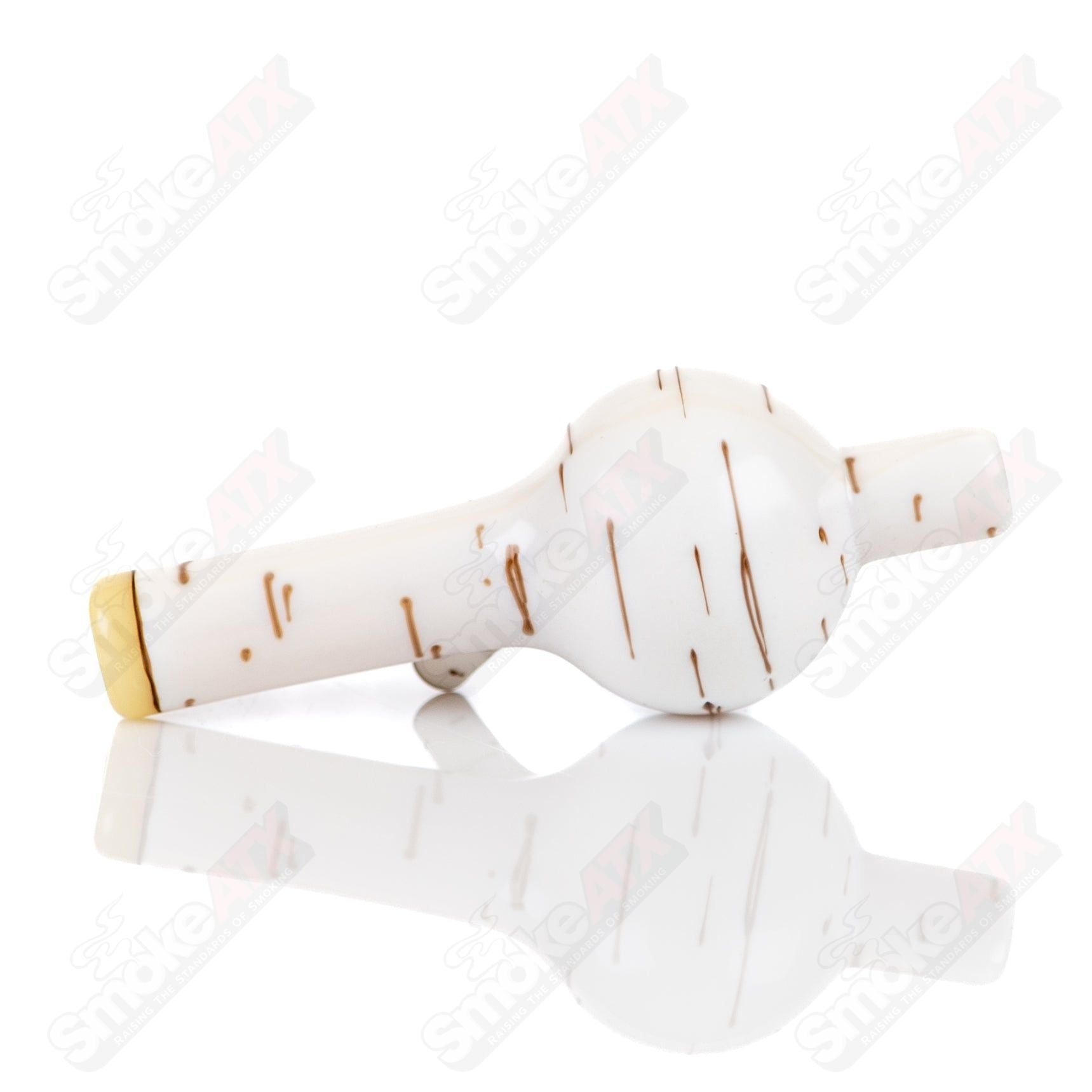 Foster Glass #4 Birch Carb Cap for heady glass, designed for vapor concentrates, featuring a natural birch wood handle.