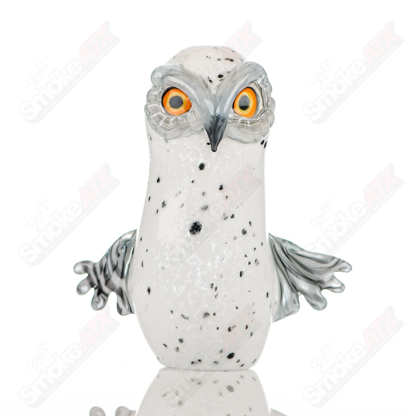 Four Winds Flameworks #4 Hooter glass pipe with four chambers, colorful design, and intricate glasswork for smoking.