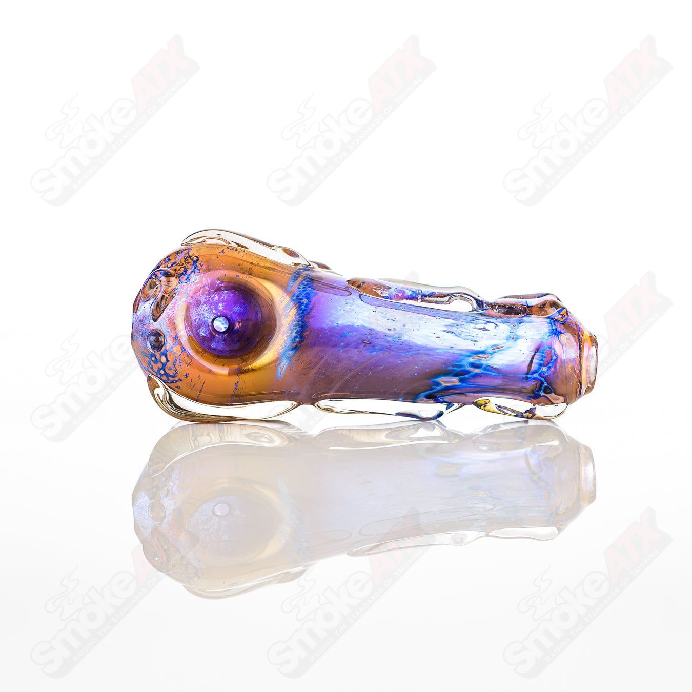 Glass pipe named #40 Spoon Glass by Nobody, featuring a clear glass design with a rounded bowl and straight stem.