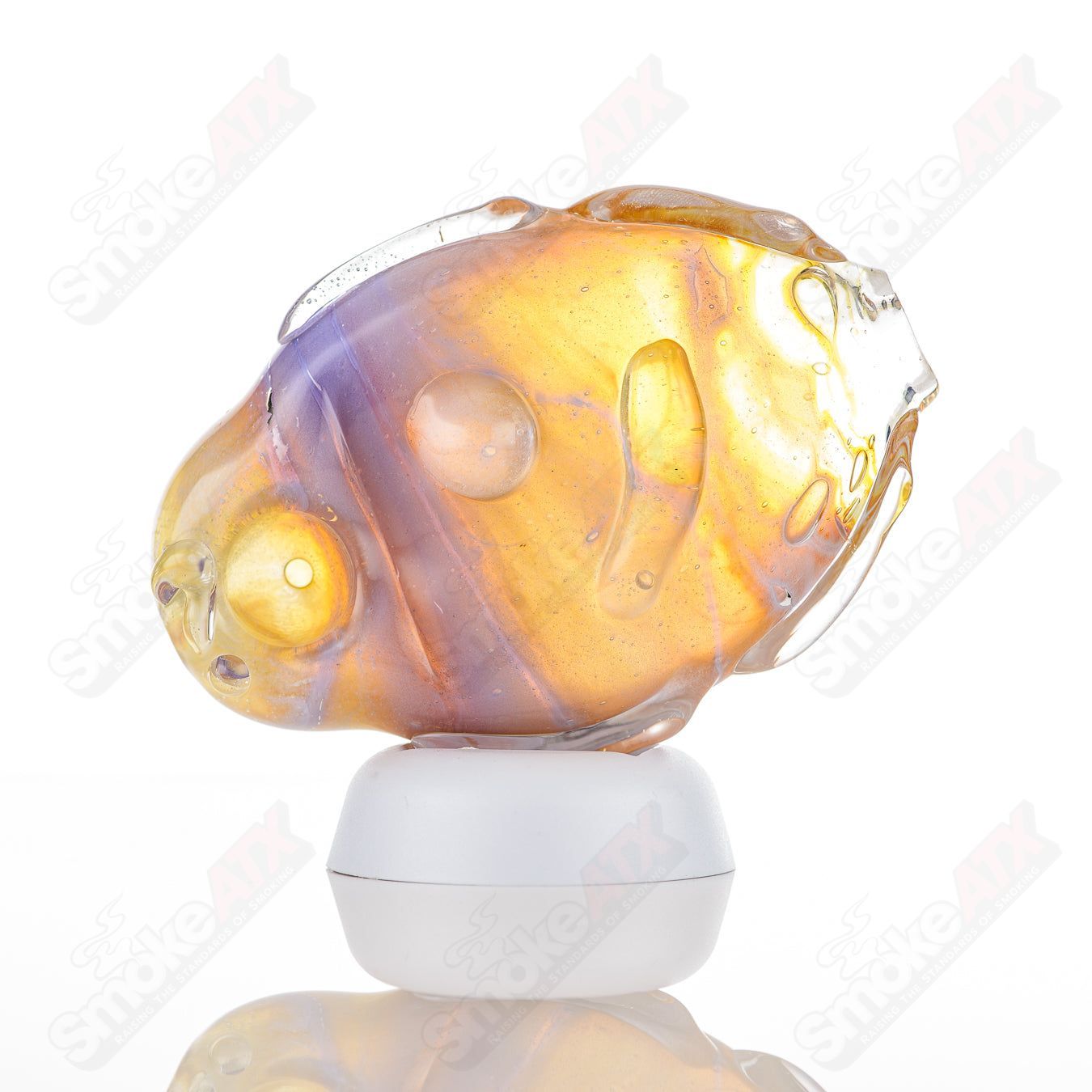 Glass Goddess Pipe by Nobody, a clear glass pipe featuring a 5-goddess design, ideal for smooth, enjoyable smoking sessions.