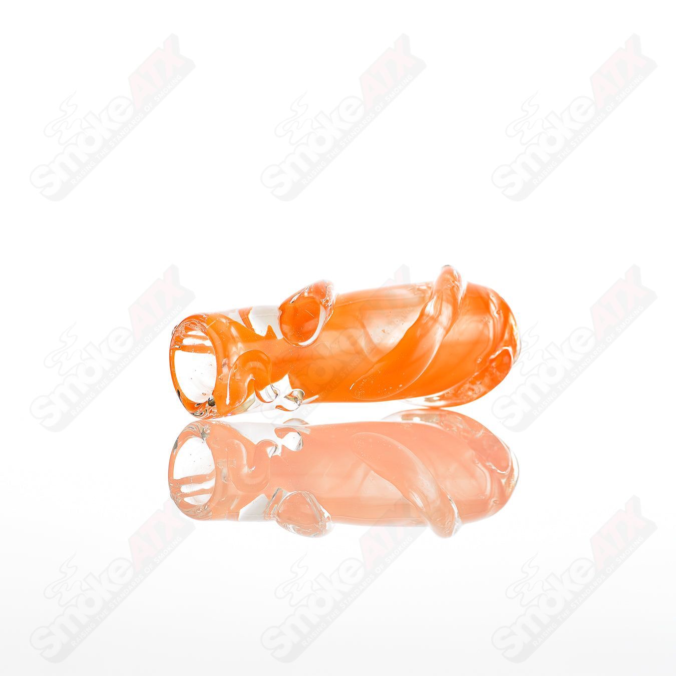 Large glass chillum by Nobody, clear smoking pipe with a simple cylindrical design, ideal for personal use.