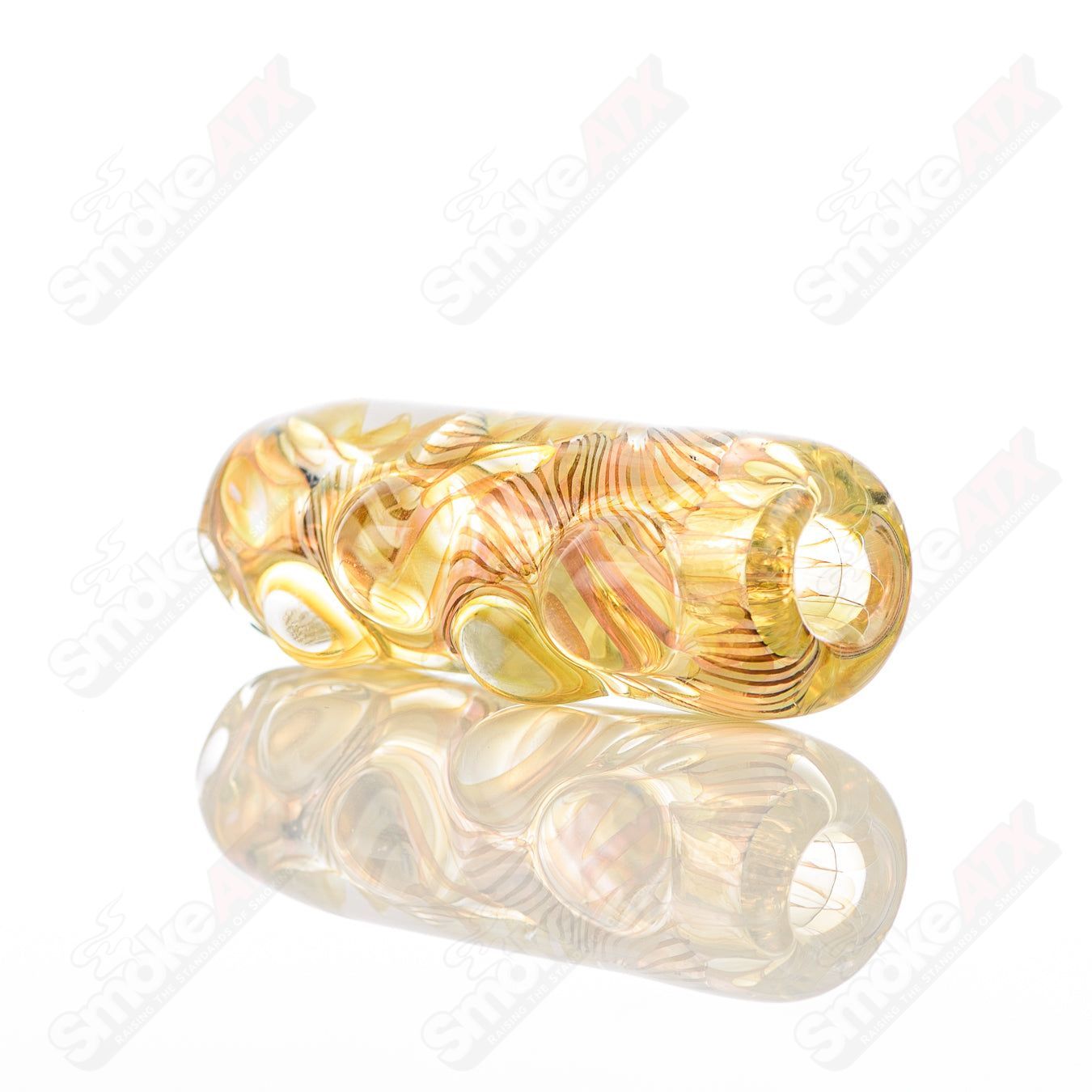 Texas Hot Glass #5 Taster Chillum glass pipe with a clear, compact design for discreet use.