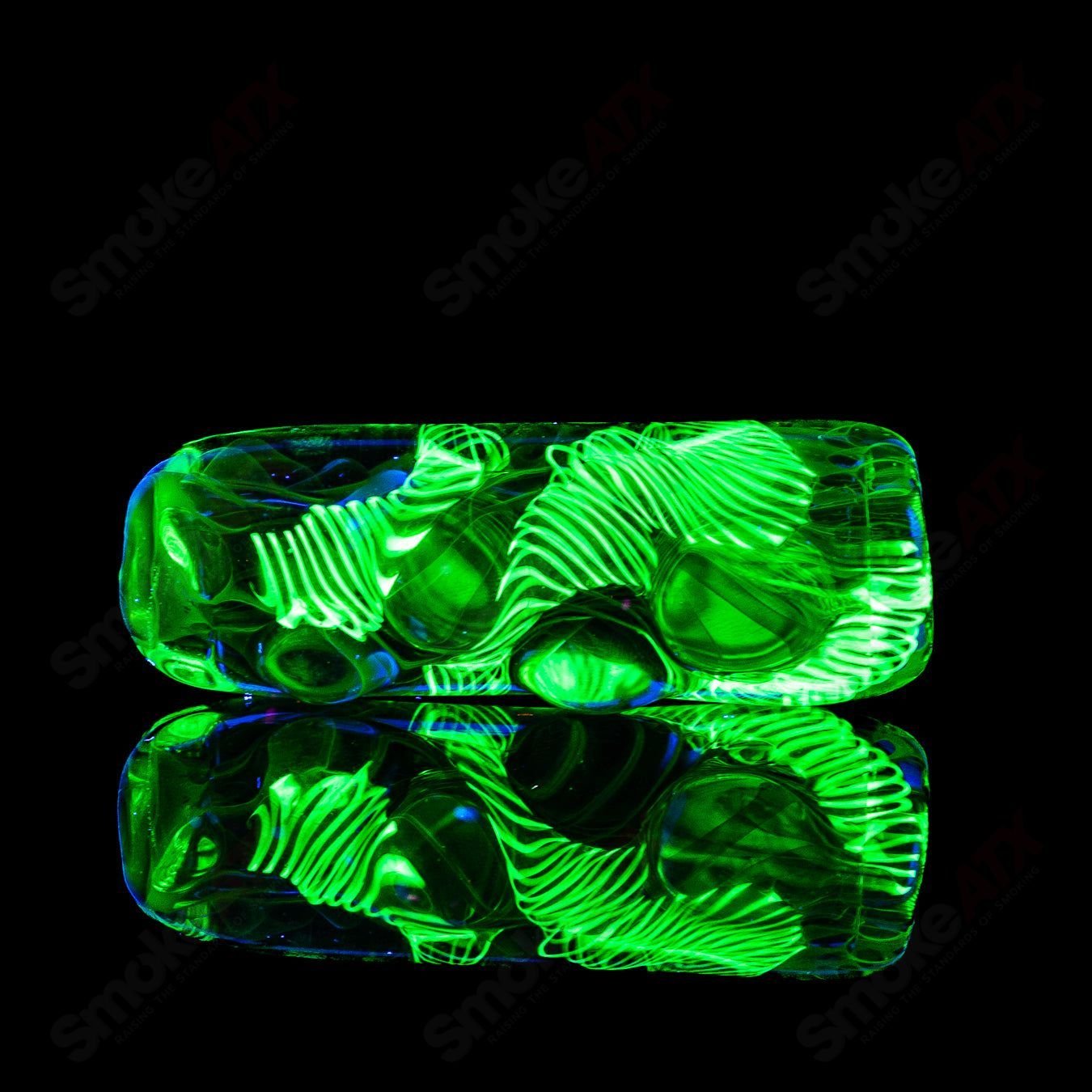Clear glass chillum pipe from Texas Hot Glass, designed for easy use and smooth smoking experience.