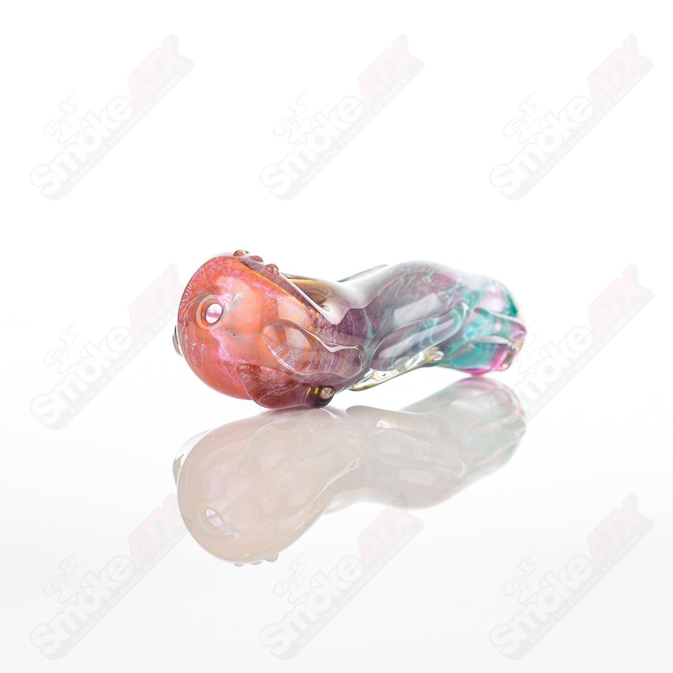 Glass pipe called #55 Spoon Glass by Nobody, featuring a clear glass design with a rounded bowl and smooth finish.