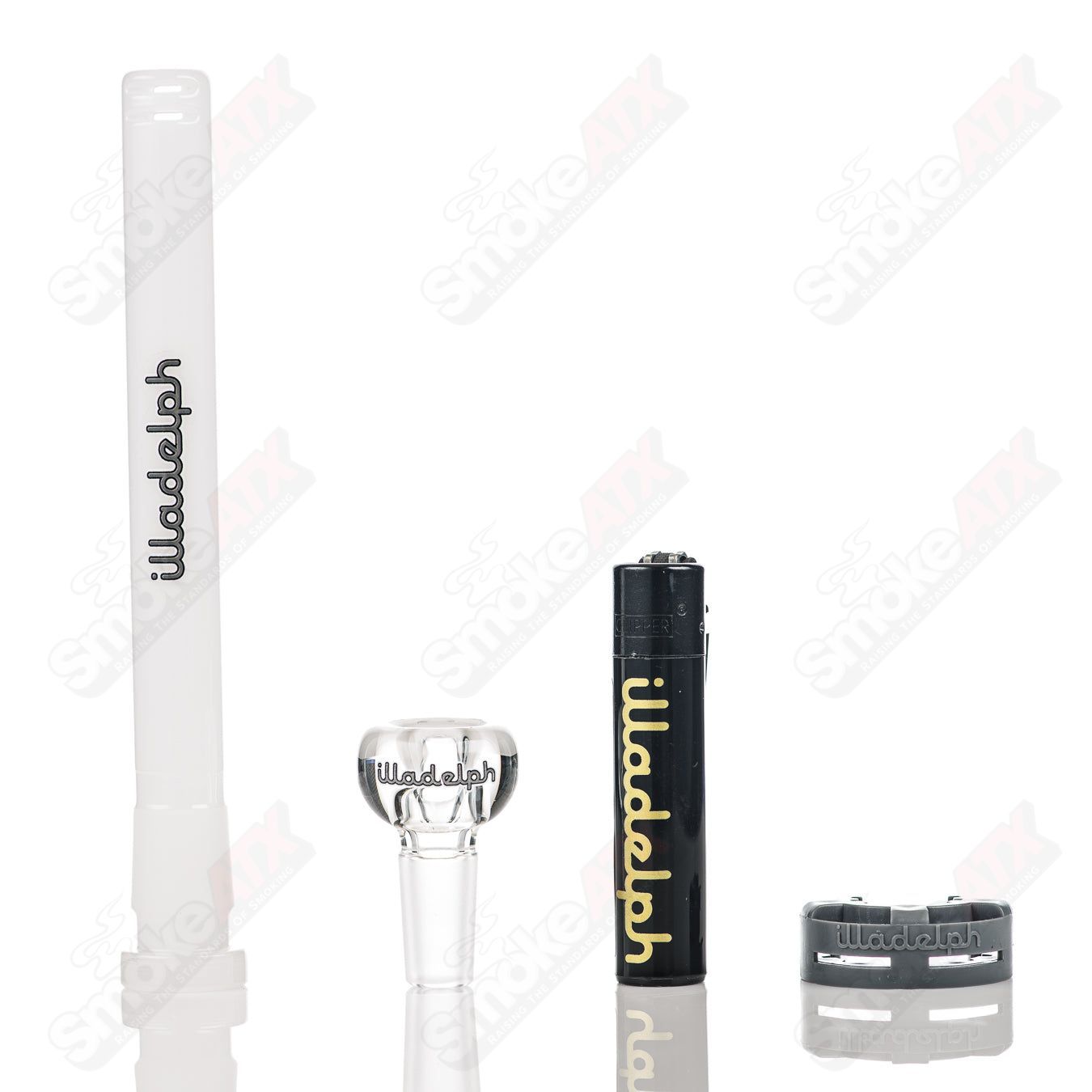 5mm Grey Medium 19" Beaker Illadelph - Smoke ATX