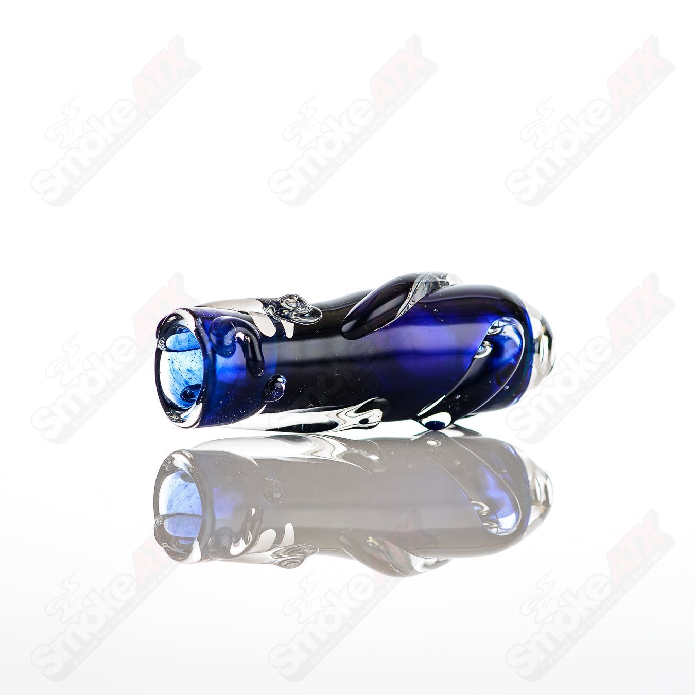 Large Glass Chillum by Nobody featuring clear glass construction and a simple cylindrical design.