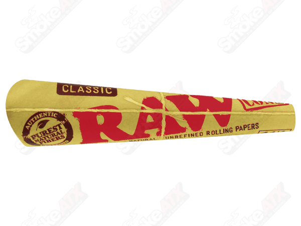 Six RAW 1 1/4 classic rolling cones in a 6-pack, classic design for rolling cigarettes or herbal products.