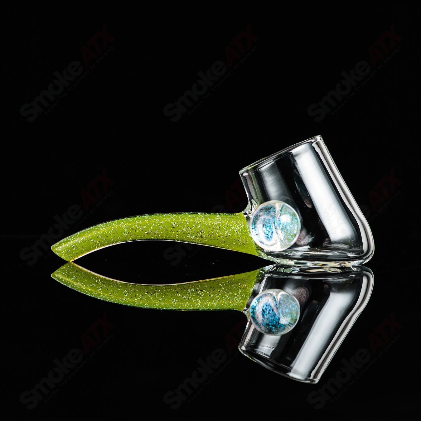 Justin Freeman 7 Dichro Proxy Glass Accessory, vibrant multicolor glass attachment with iridescent finish, for decorative or functional use