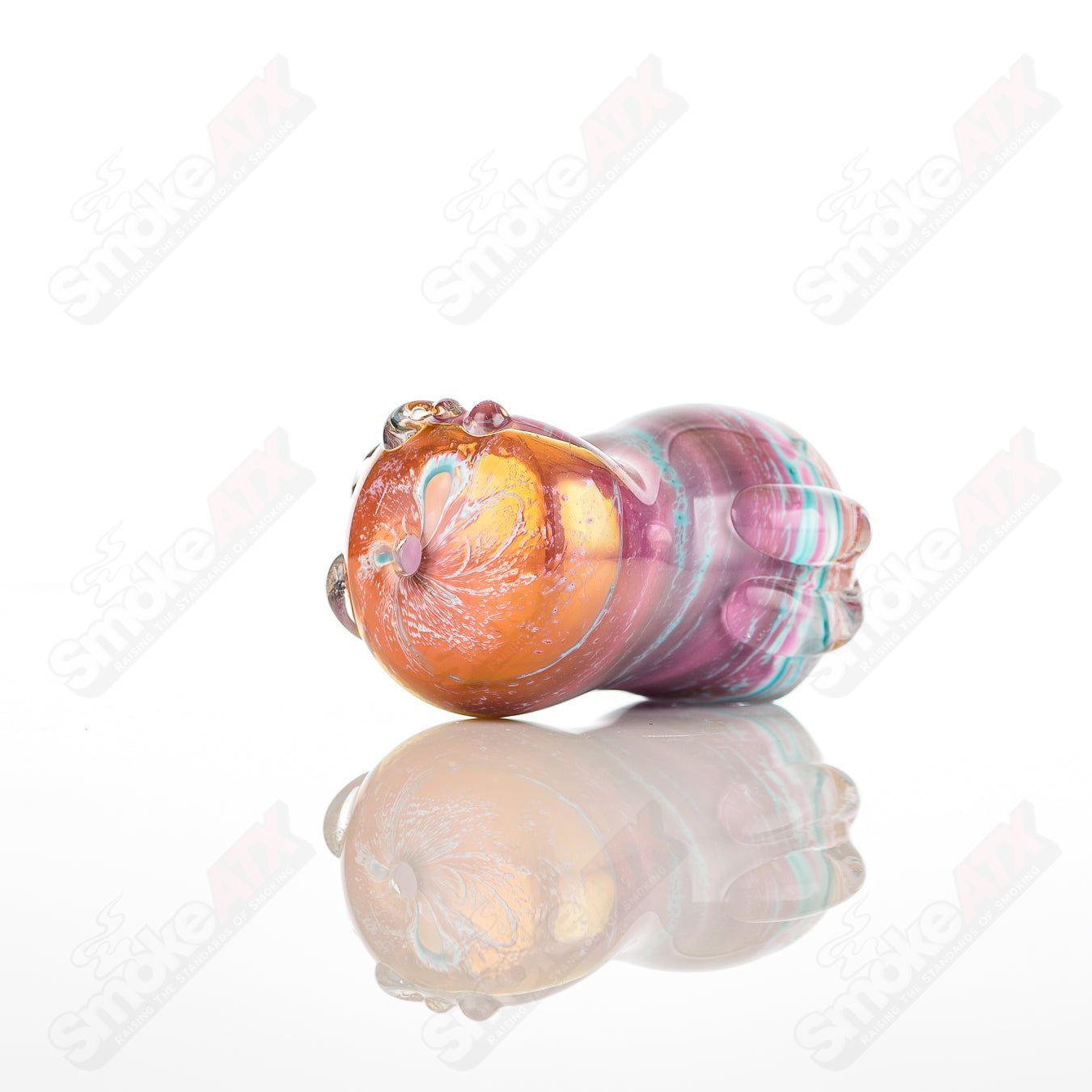 Glass pipe called #9 Bean Spoon by Nobody, featuring a clear glass design with a rounded bowl and elongated stem.