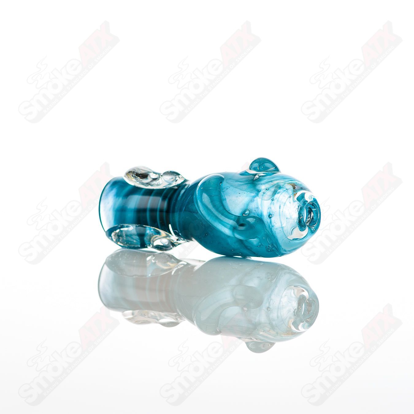 Large glass chillum by Nobody featuring clear glass construction and simple design, ideal for personal use.