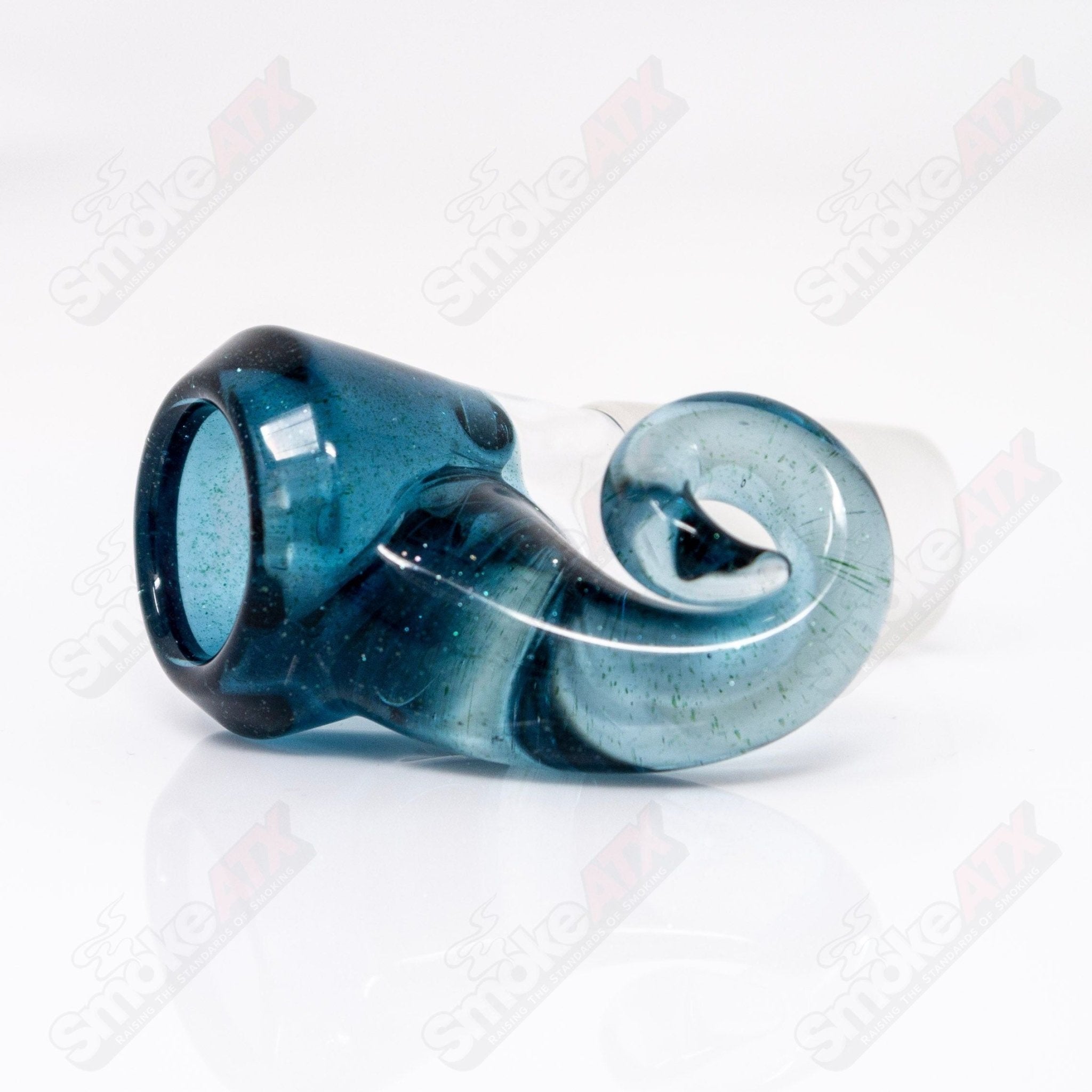 Blue Stardust 18mm Full Accent Slide Black T Glass 2 - Smoke ATX