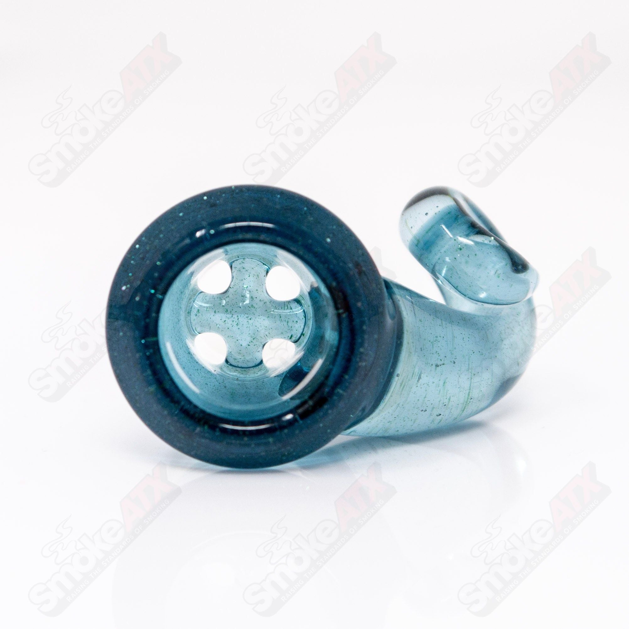 Blue Stardust 18mm Full Accent Slide Black T Glass 2 - Smoke ATX