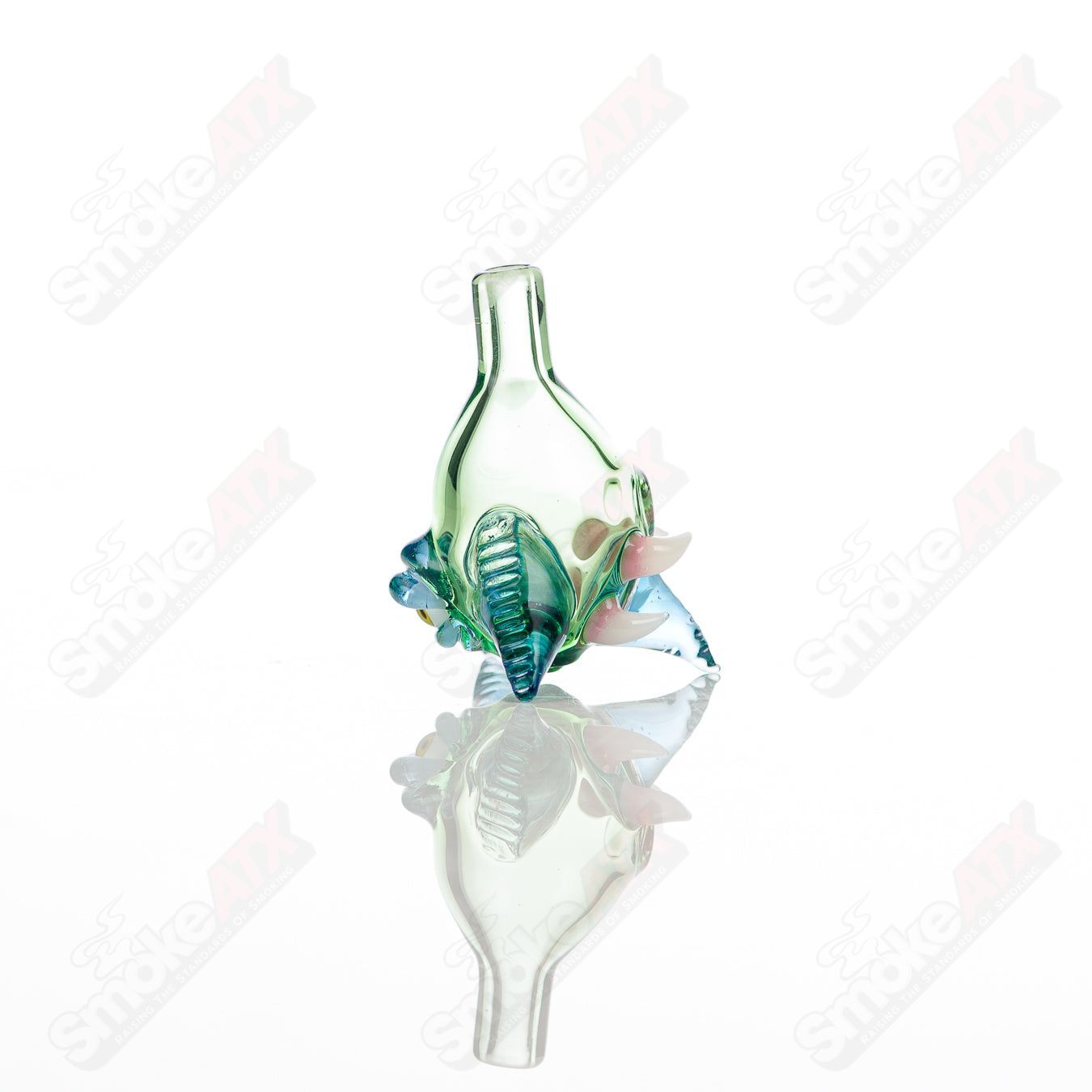 Salt Glass Bubble Cap for Plantphibian, Marina, Skyline Heady Glass carb cap, designed for optimal airflow and vapor control.