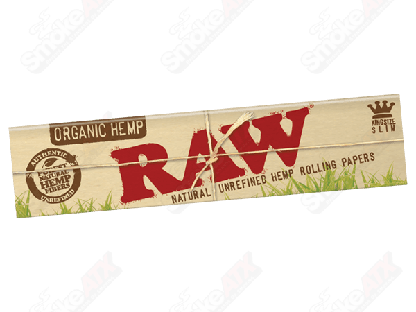 King Size Slim Organic Hemp Rolling Papers by RAW, natural and eco-friendly paper for rolling cigarettes or joints.