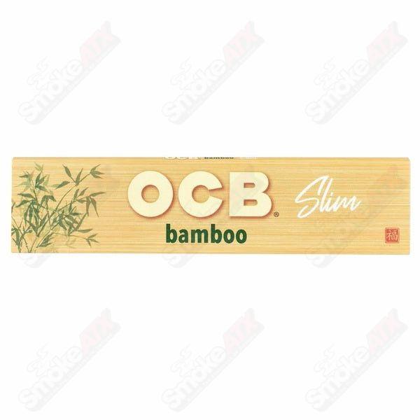 King Slim Bamboo OCB rolling papers package with slim, eco-friendly bamboo papers for rolling cigarettes or herbal blends.