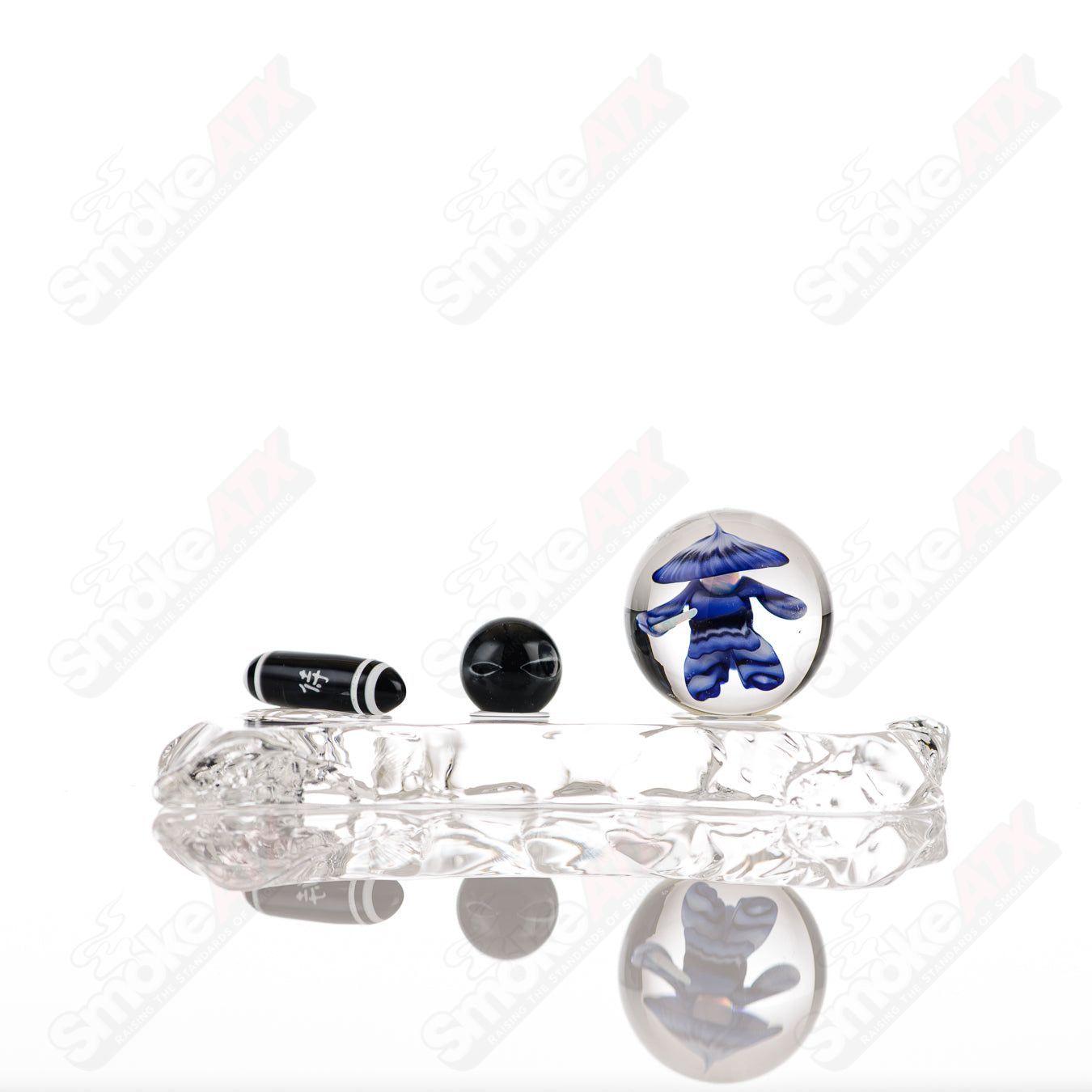 Kobuki Glass Samurai Slurper Set Blue - Smoke ATX