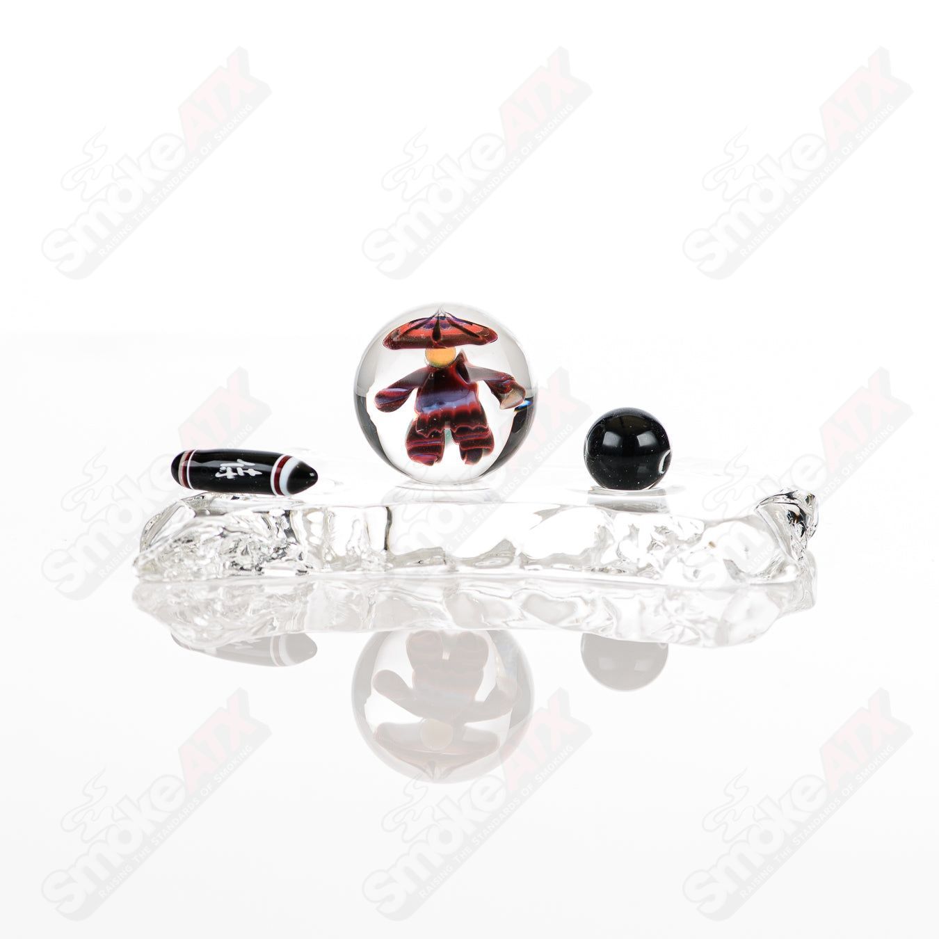 Kobuki Glass Samurai Slurper Set Red - Smoke ATX