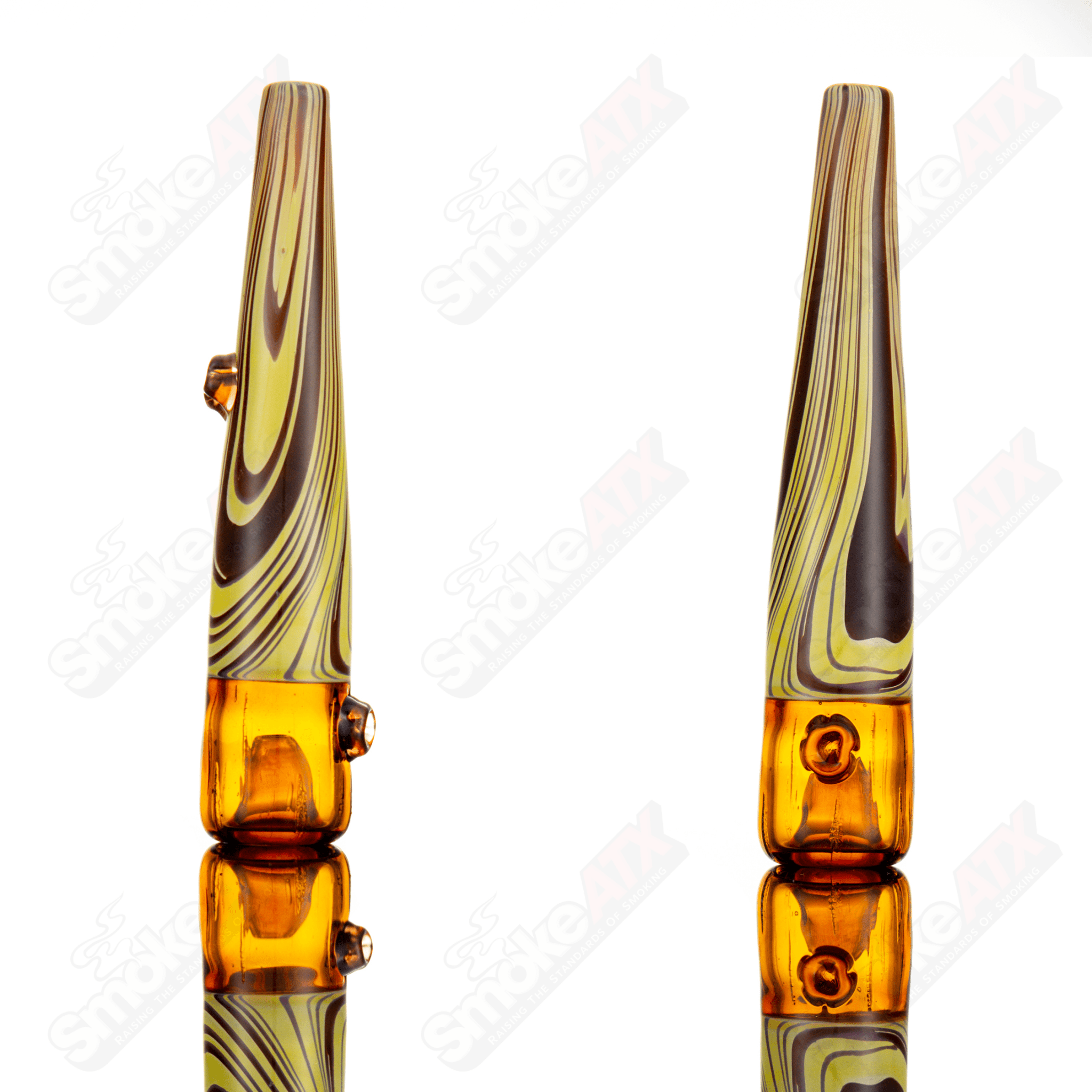 Large Wood Grain Chillum Chad G - Smoke ATX