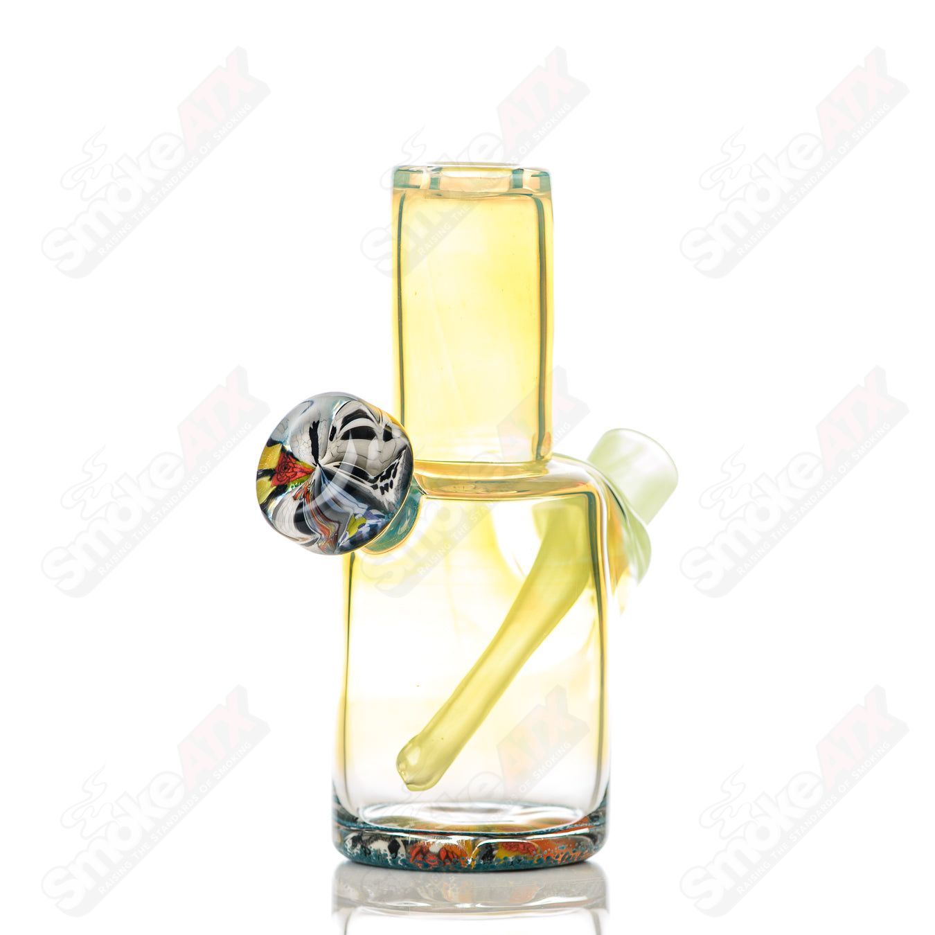 Mini Rig #4 Cap'n Crunk heady glass concentrate rig with colorful design and compact size for dabbing and concentrates.