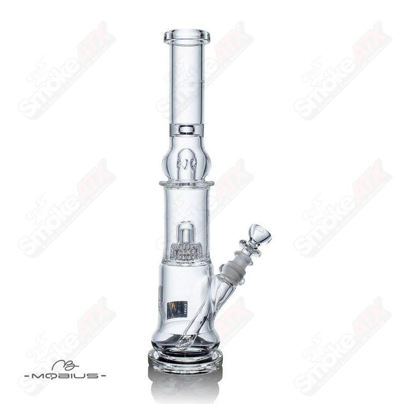 Mobius Nano Matrix V2 glass waterpipe with intricate percolator design and clear borosilicate glass construction.