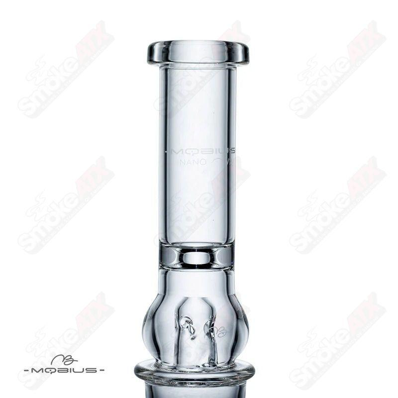 Nano Matrix V2 Mobius glass waterpipe featuring intricate design and clear glass construction for smooth smoking experience.