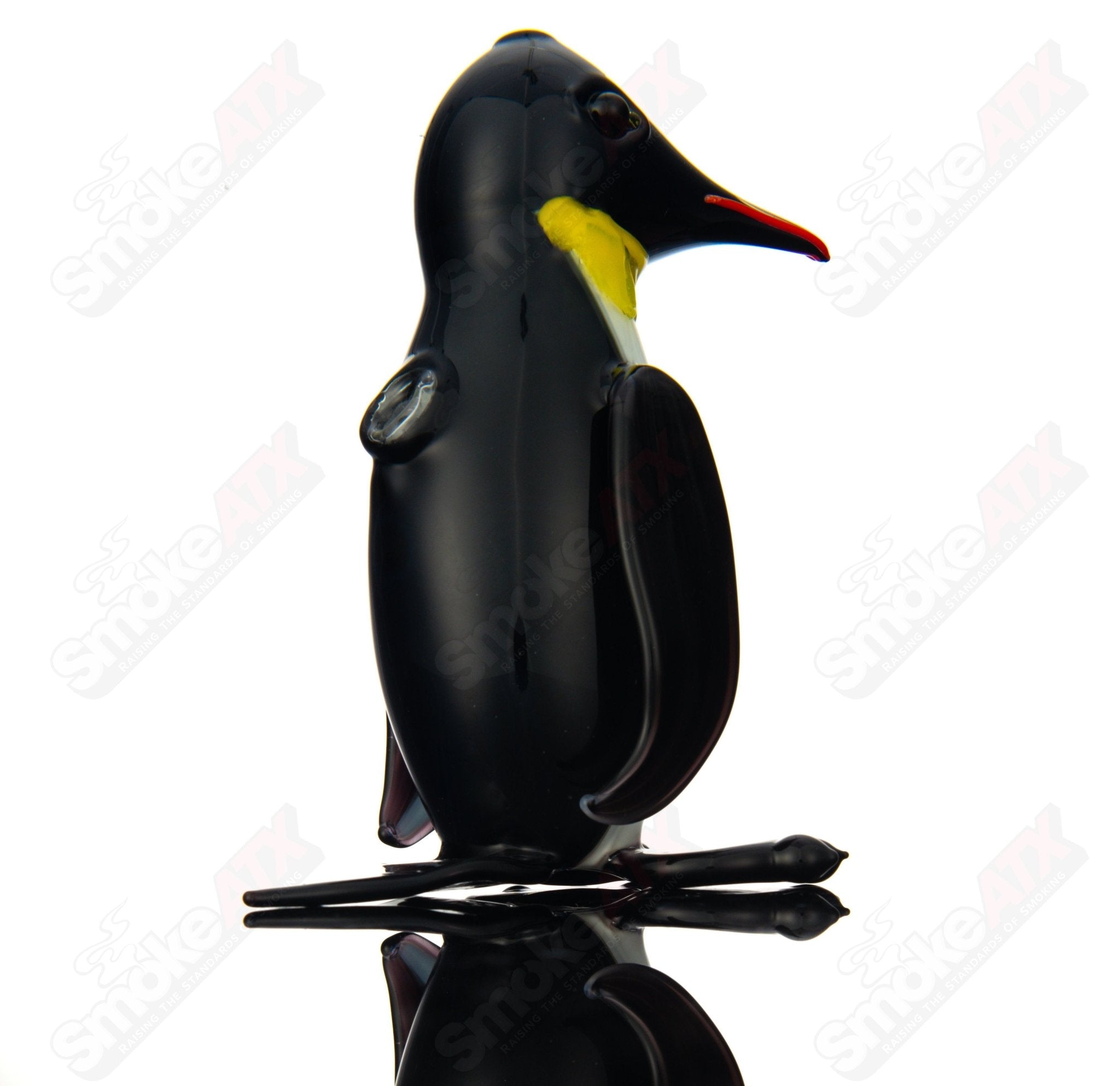Addison Hanna Penguin Rig, a colorful Heady Glass concentrate rig featuring a detailed penguin design.