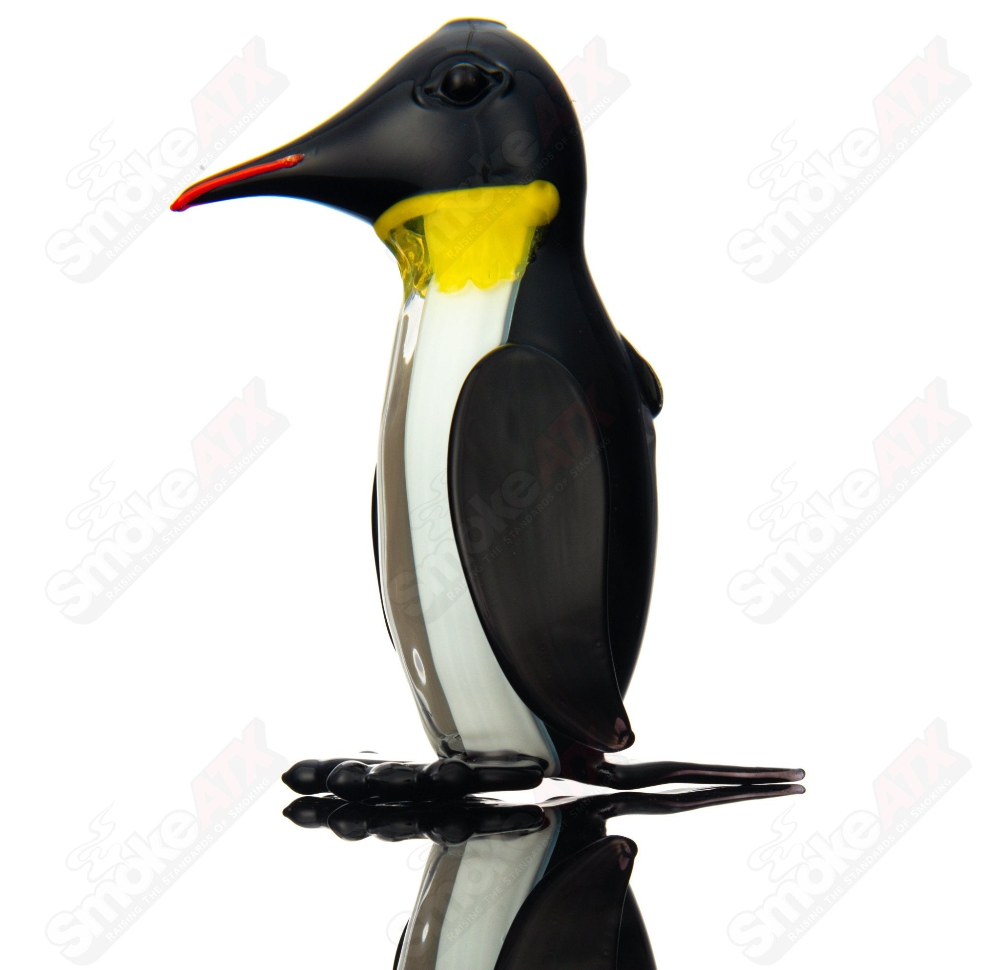 Addison Hanna Penguin Rig, a colorful heady glass concentrate rig featuring a penguin design with intricate glasswork.