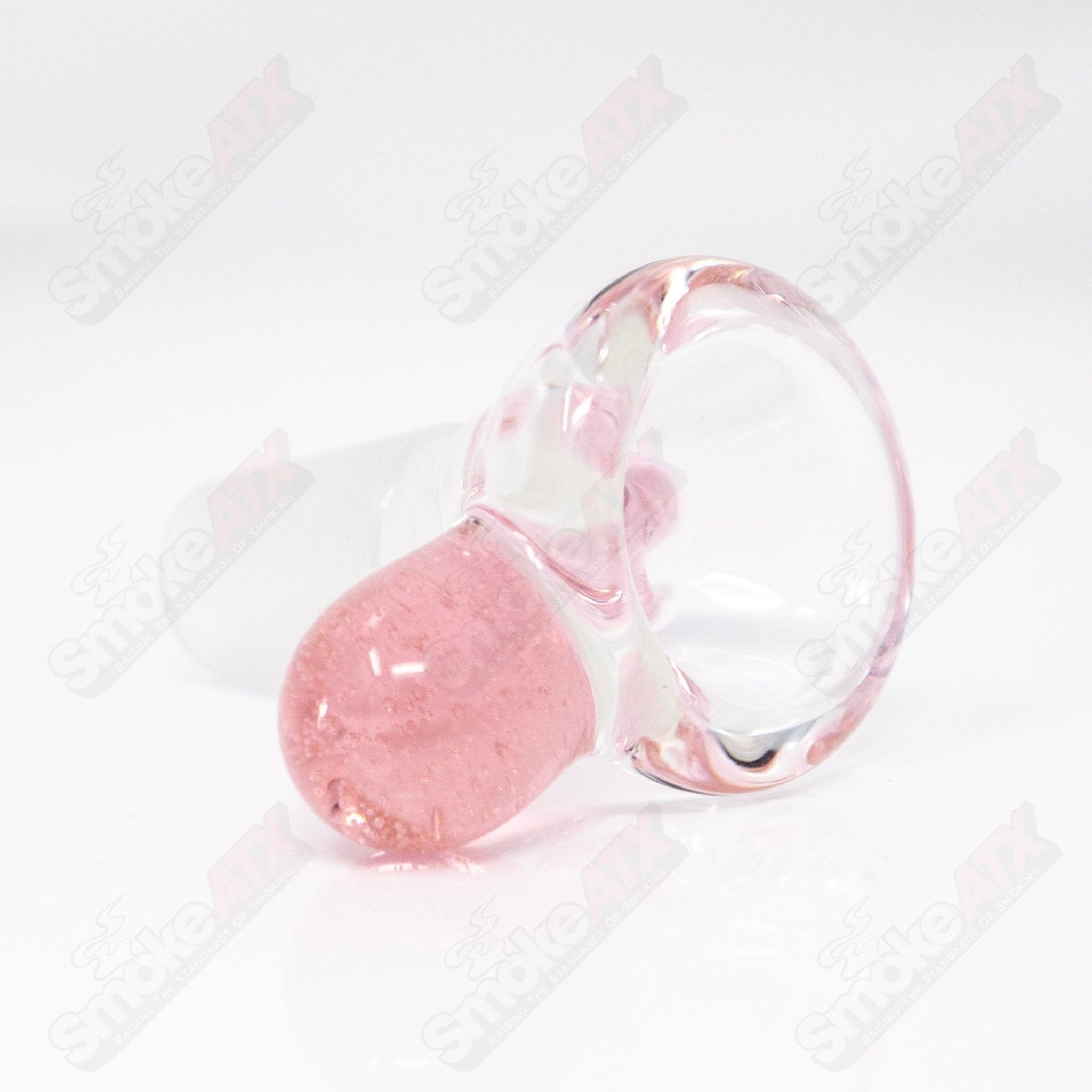 Pink lollipop CFL Black T Glass 18mm Partial Accent Slide 7 - Smoke ATX
