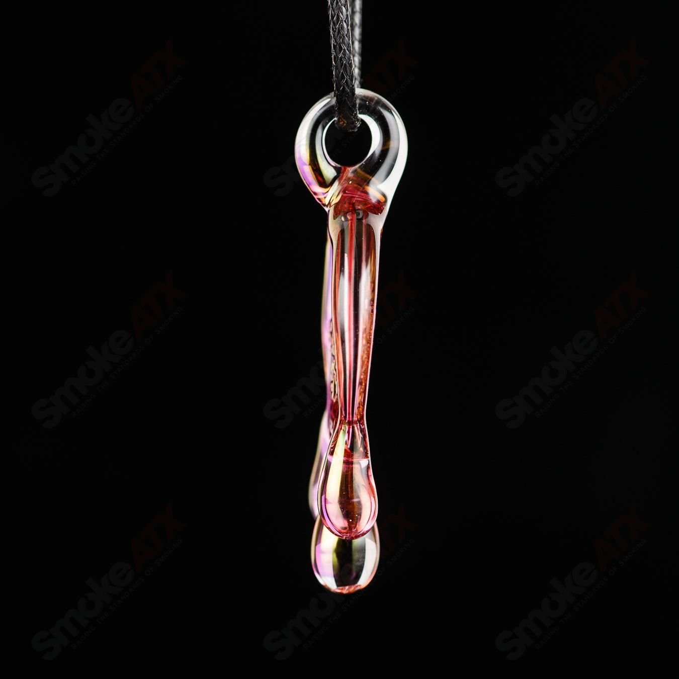 James Lang pressed bee pendant made of glass, featuring a detailed bee design inside a clear glass pendant.