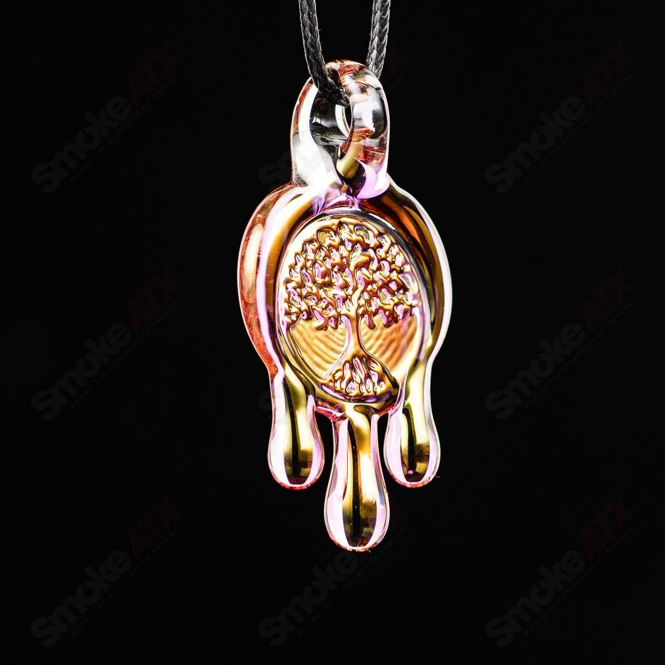James Lang pressed tree glass pendant, showcasing a detailed pressed tree design in a clear glass pendant.