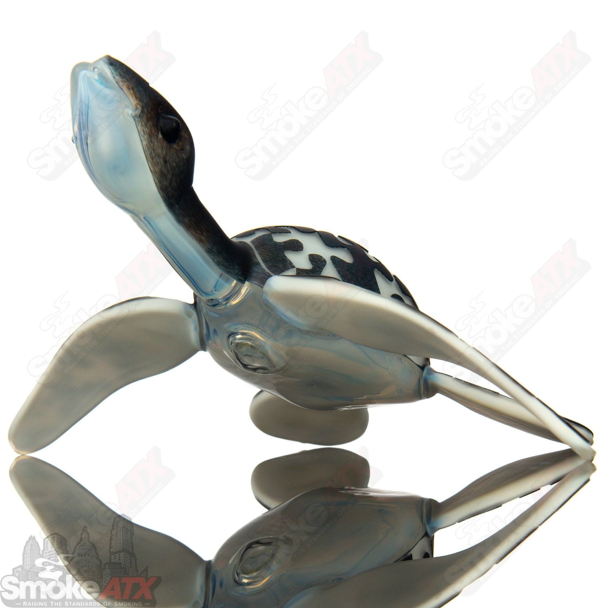 Addison Hanna x Tony Cray Puzzle Turtle Heady Glass concentrate rig with intricate turtle design and vibrant colors.