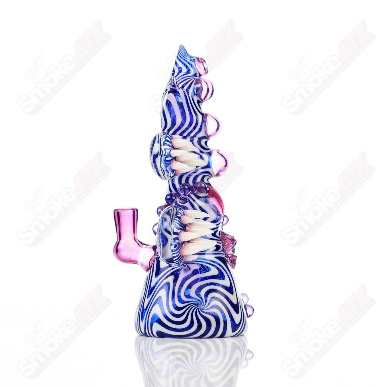 Saltacc Brackish RipCurl by Galactic Glass x SALT heady glass concentrate rig with intricate design and vibrant glasswork.