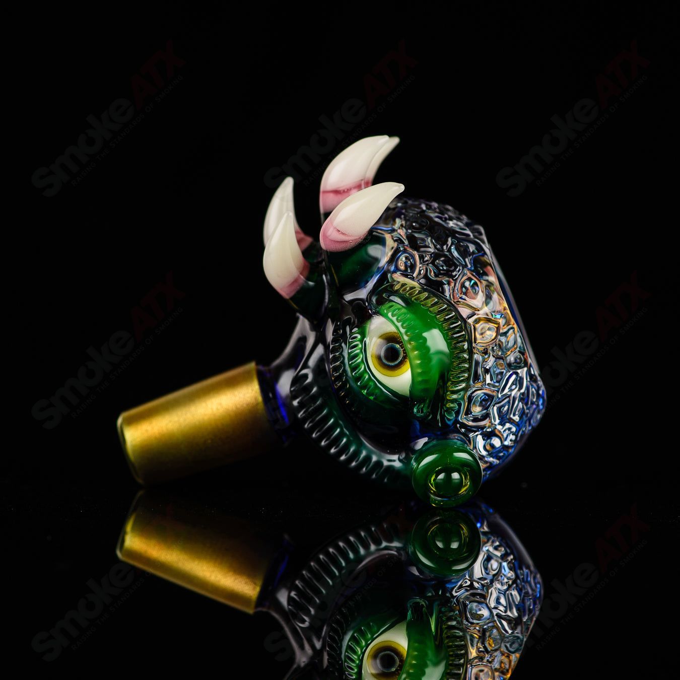 Salted Universe Slide by SALT & JOLEX, a heady glass bowl with cosmic design for smoking accessories, branded Salt Glass.