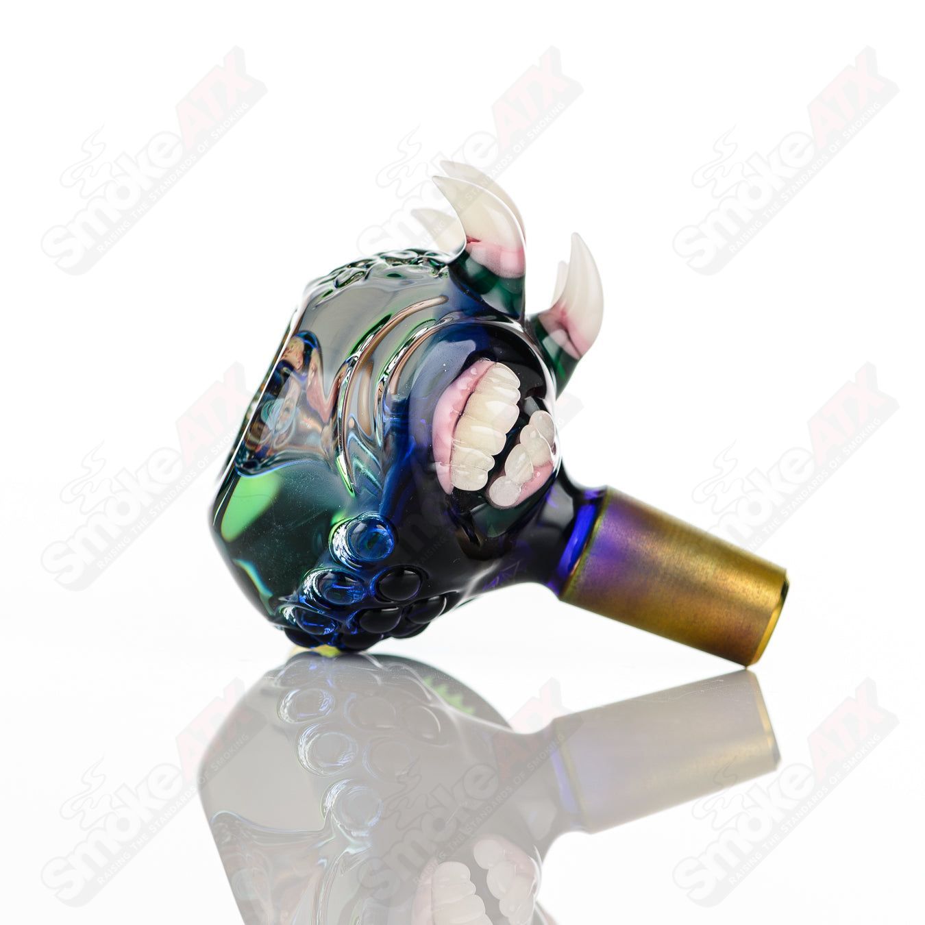 Salted Universe Slide by SALT & JOLEX heady glass bowl featuring colorful celestial designs for smoking or dabbing.