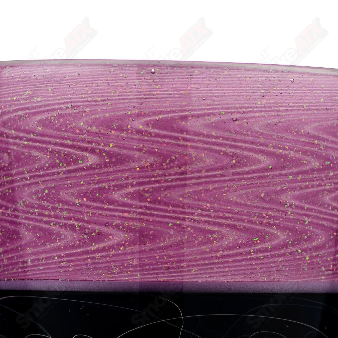 Scribble Tech Drinking Glass by Calmbo featuring Eusheen design, clear heady glass cup with colorful scribble artwork.