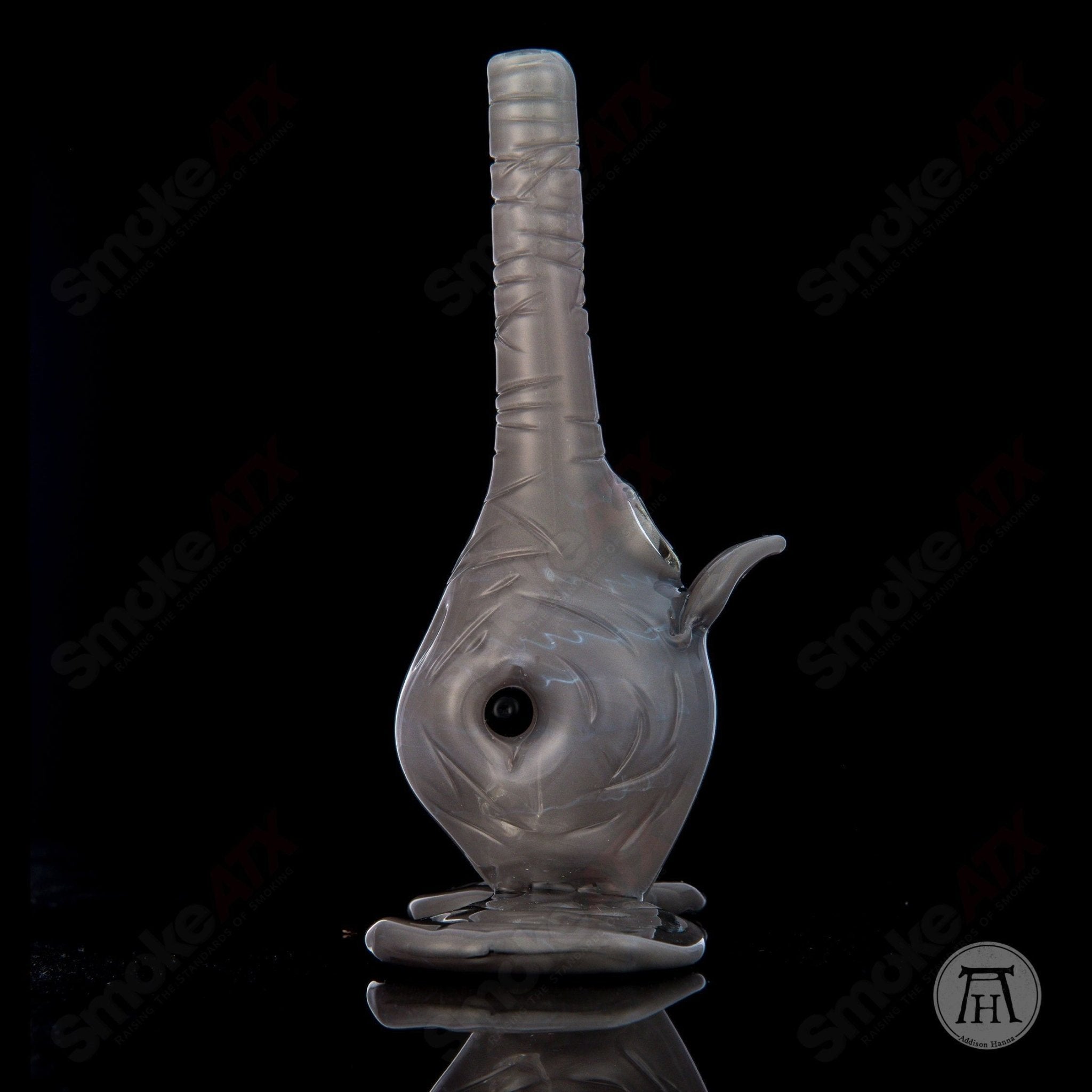 Small Elephant Rig by Addison Hanna, a Heady Glass concentrate rig featuring a detailed elephant design in vibrant glass.