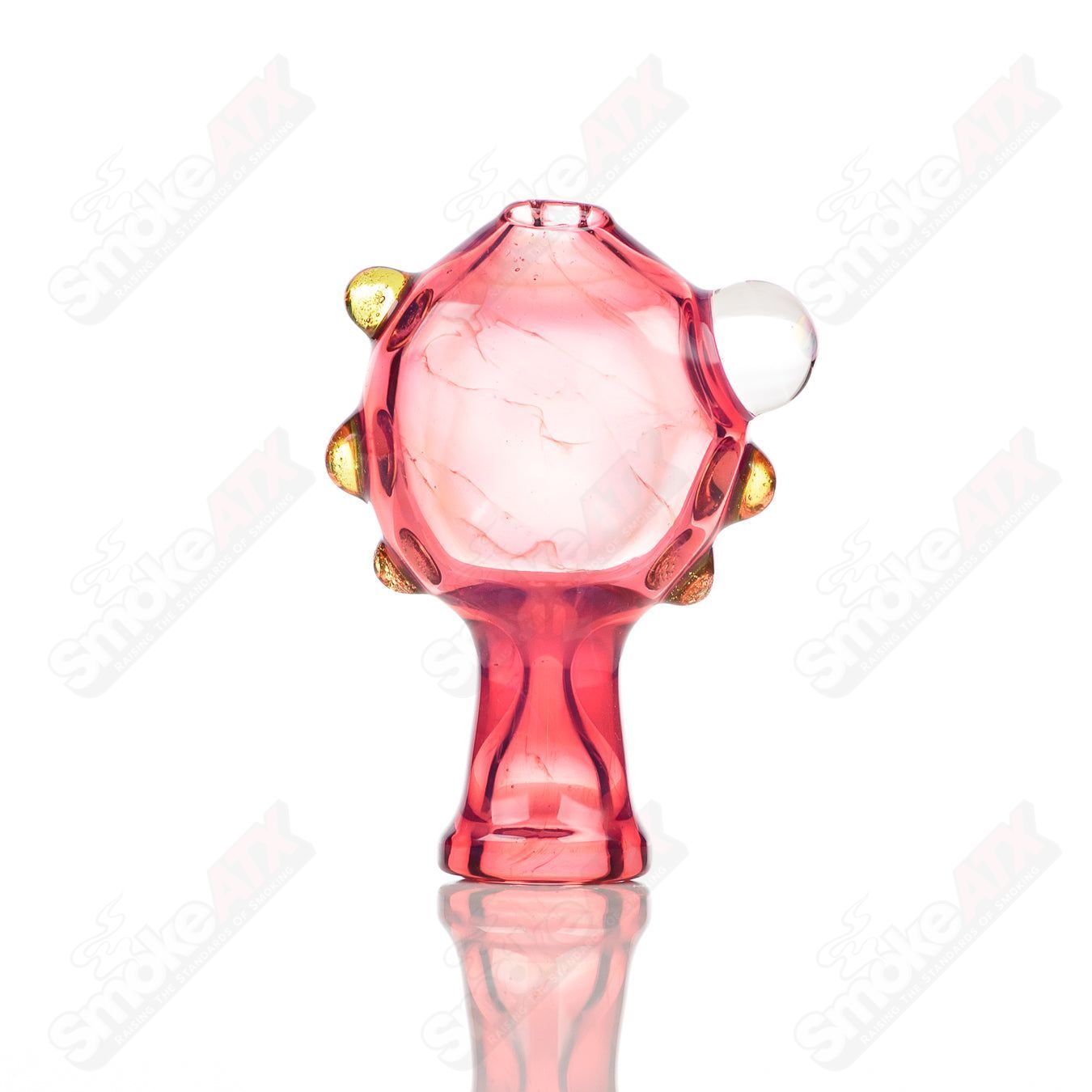 Small Karmaline Flatty Chillum glass pipe by Baby Dabs, designed for easy handling and smooth smoking experience.