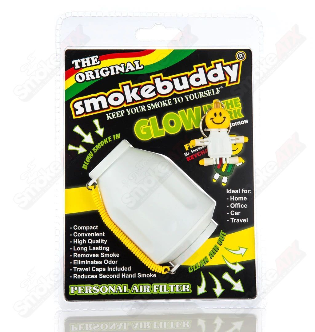 Smokebuddy Original air filter device for odor control and air purification, compact and portable for discreet use.