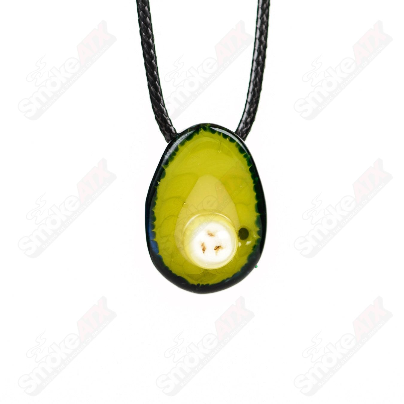 Glass by Boots Special Avocado Mini Pendant in clear glass, featuring a detailed avocado-shaped design, perfect as a stylish necklace pendant.